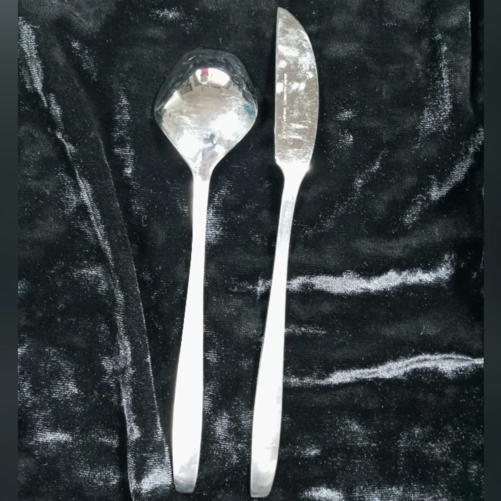 Vintage Epic Japan Stainless Steel Flatware Sugar Spoon & Flat Butter Knife